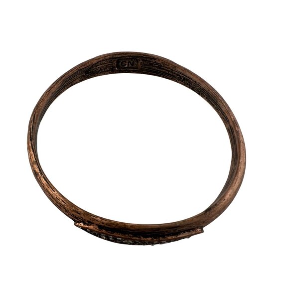 Women's Rhinestone Copper Bangle Bracelet - Picture 2 of 16